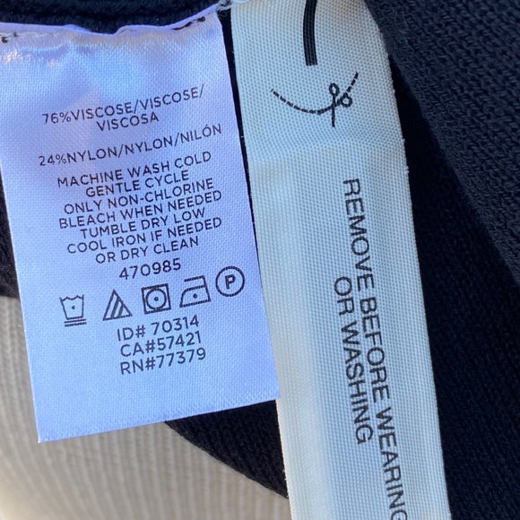 Ann Taylor Dress Black Knit Sleeveless Scoop Neck Size M Scalloped Hem NWT $129 - Picture 8 of 12